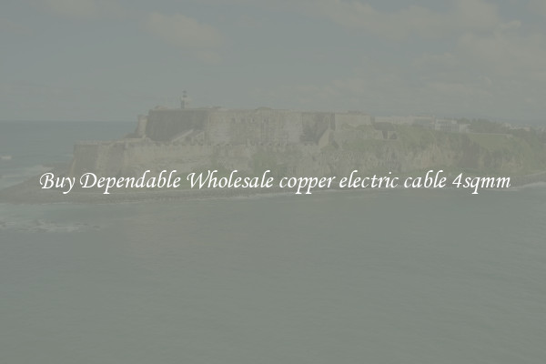Buy Dependable Wholesale copper electric cable 4sqmm