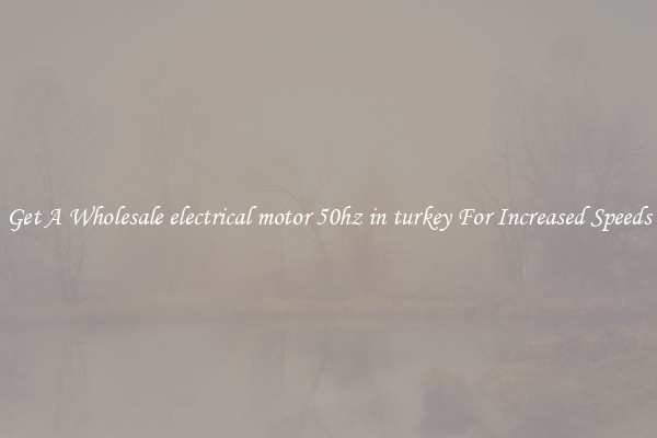 Get A Wholesale electrical motor 50hz in turkey For Increased Speeds