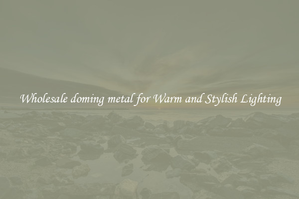 Wholesale doming metal for Warm and Stylish Lighting