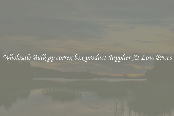 Wholesale Bulk pp correx box product Supplier At Low Prices