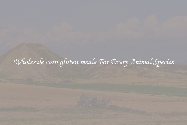 Wholesale corn gluten meale For Every Animal Species