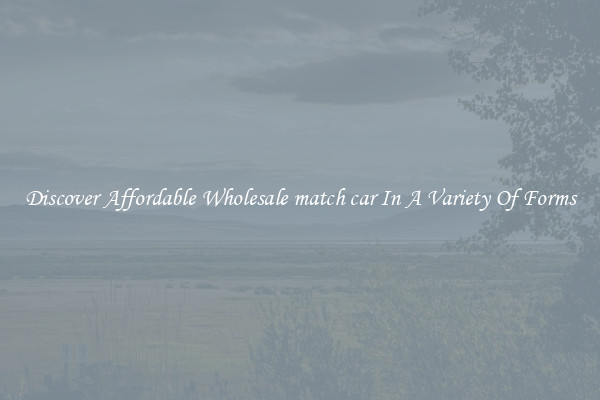 Discover Affordable Wholesale match car In A Variety Of Forms