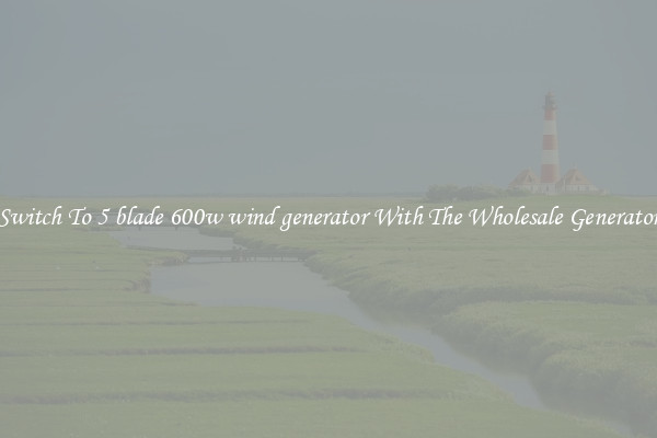 Switch To 5 blade 600w wind generator With The Wholesale Generator