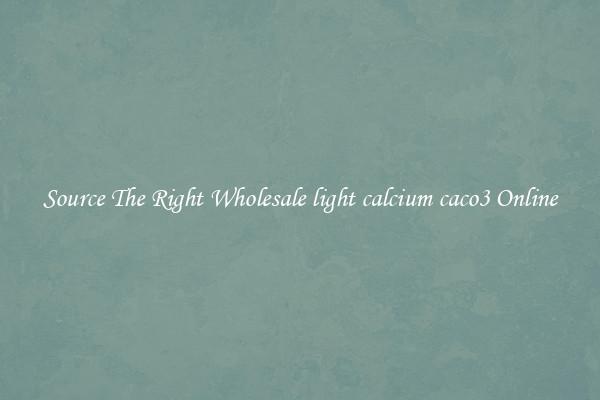 Source The Right Wholesale light calcium caco3 Online
