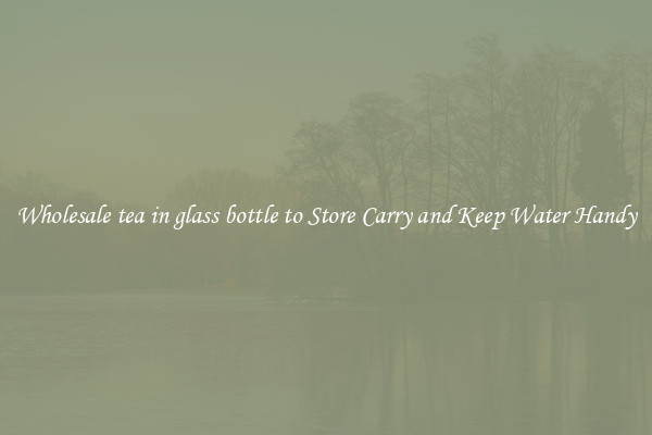 Wholesale tea in glass bottle to Store Carry and Keep Water Handy