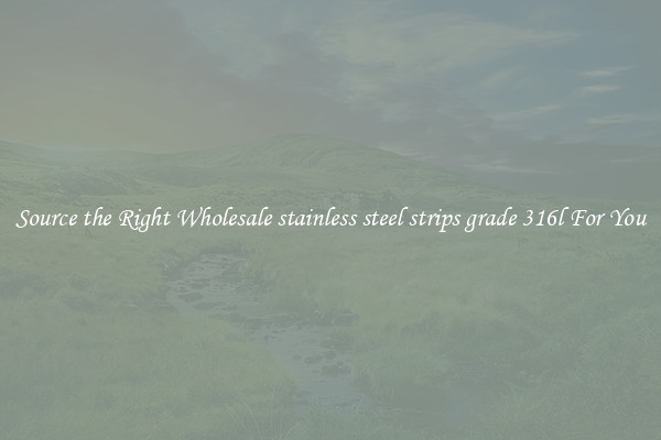 Source the Right Wholesale stainless steel strips grade 316l For You