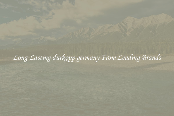 Long-Lasting durkopp germany From Leading Brands