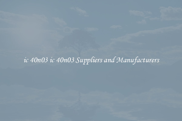ic 40n03 ic 40n03 Suppliers and Manufacturers